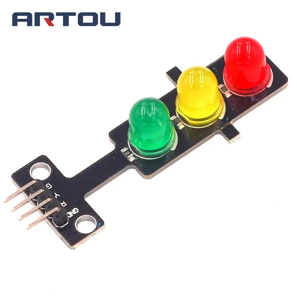 미니 5 v 신호등 led 디스플레이 모듈 arduino 빨간색 노란색 녹색 5mm led rgb 신호등 시스템 모델에 대 한 ...