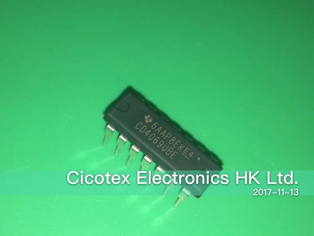 10 шт./лот CD4069UBE DIP14 IC шестигранный инвертор 14-DIP CD4069UB CD4069 | Электронные компоненты и