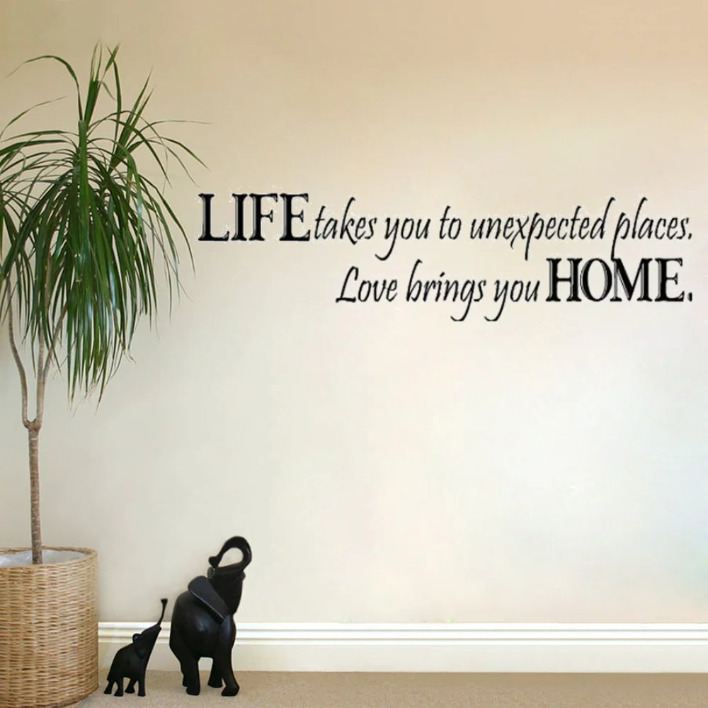 Quote Love Brings You Home Quote Wall Stickers inspirational Words
