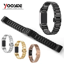 Сменный ремешок для часов из нержавеющей стали с застежкой-бабочкой для Wrist Charge 2 наручных браслетов