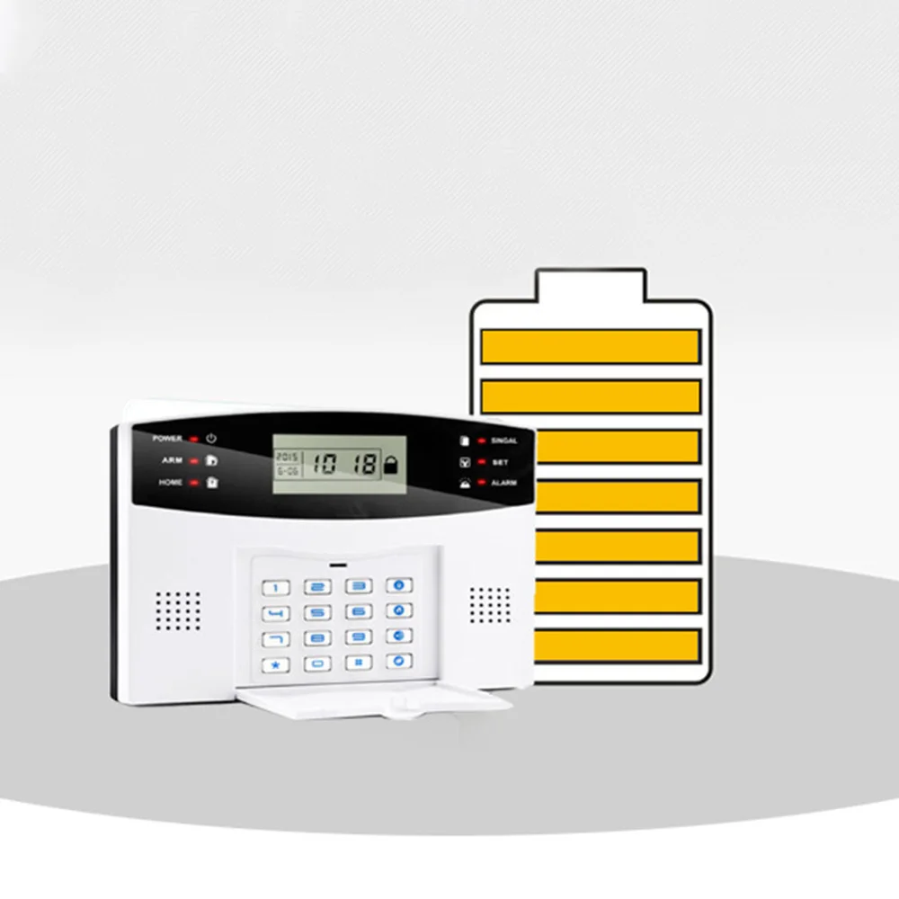 LCD IR GSM Alarm IOS Android APP Control Wireless Home Burglar Alarm System Two Way Intercom SMS Notice for Power Off