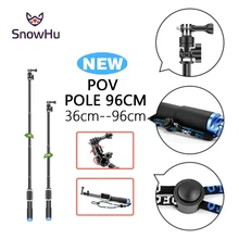 SnowHu высококачественный монопод для селфи стильный монопод Штатив для gopro аксессуары палка для селфи маленький и светильник для xiaomi Yi Sjcam