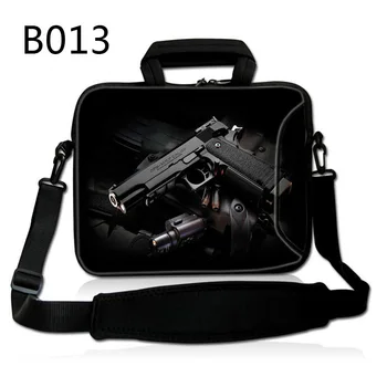 

Black Gun 7 10 12 13 15.6 14.1 17 15" Laptop Shoulder Bag Pouch For Notebook Computer 13.3 15.4 15.6 17.3 For Macbook Air / Pro