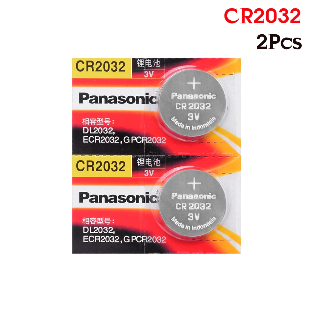 PANASONIC 2 шт. cr2032 DL2032 ECR2032 5004LC KCR2032 BR2032 3 в кнопочные батарейки для часов, игрушечных автомобилей