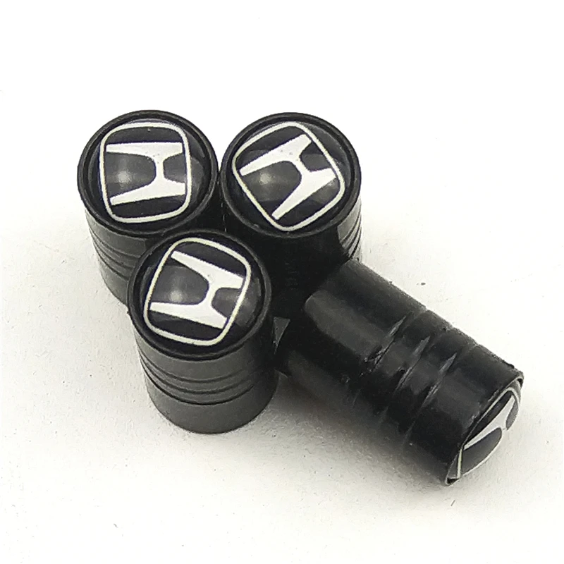 

4Piece/set new black Sport CAR Styling Auto Accessories Car Wheel Tire Valve Caps Case for honda Motorcycle Automobiles
