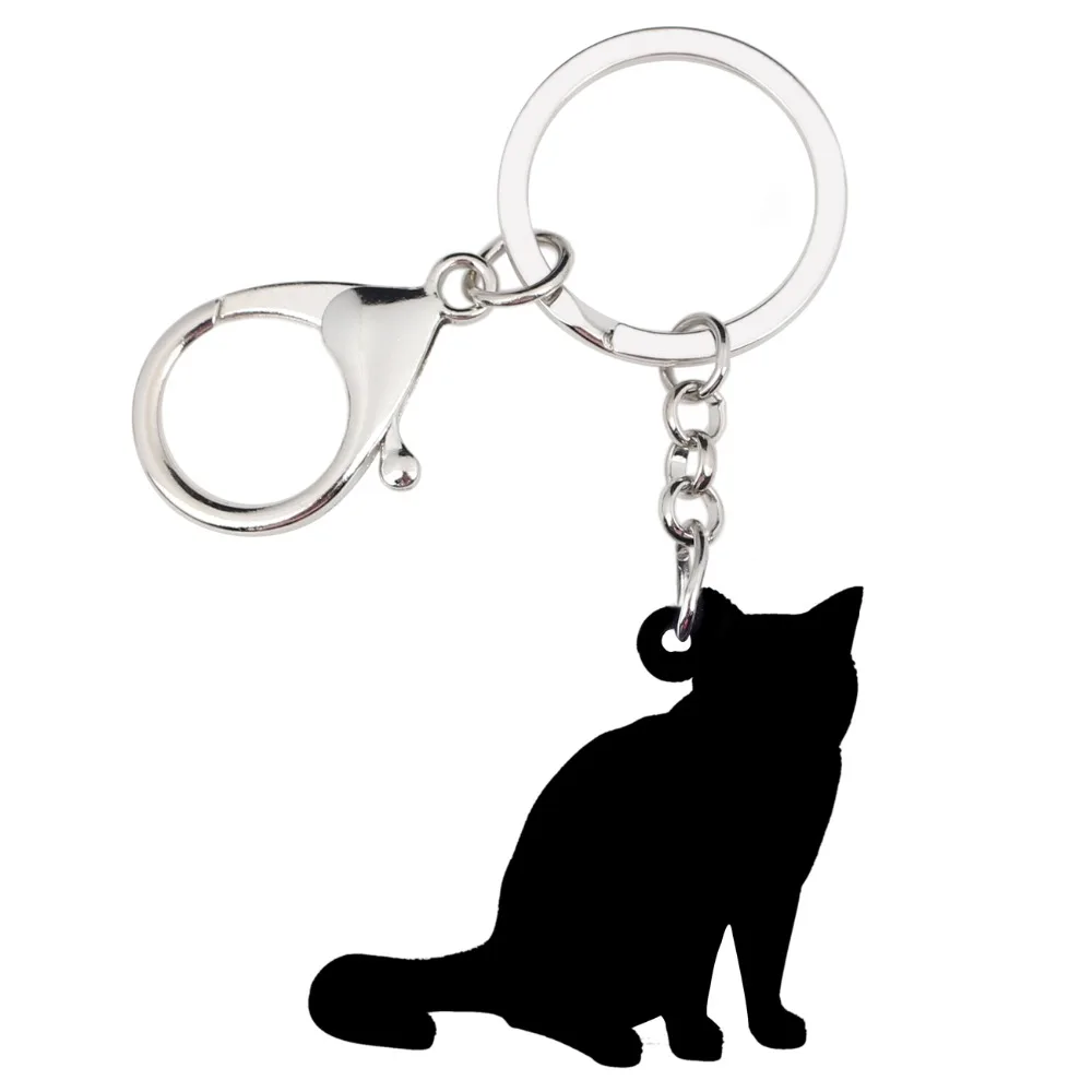 Bonsny акрил Американский короткошерстный котенок кошка брелок для ключей кольца