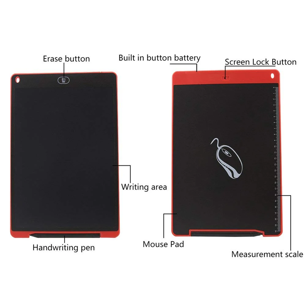 12 inch Portable Smart LCD Writing Tablet Electronic Notepad Drawing Graphics Tablet Board with Stylus Pen 1 12 inch Portable Smart LCD Writing Tablet Electronic Notepad Drawing Graphics Tablet Board with Stylus Pen 2