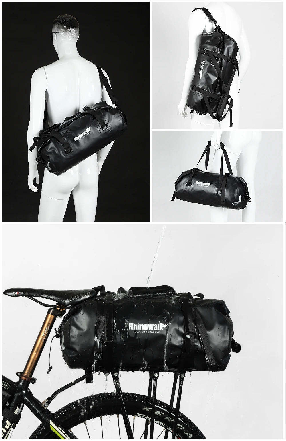 Rhinowalk 25L велосипедная сумка, сумка для велосипеда, сумка для велосипеда, спортивная сумка для MTB велосипеда, задние аксессуары для велосипедной стойки, рюкзак, водонепроницаемый RK19660