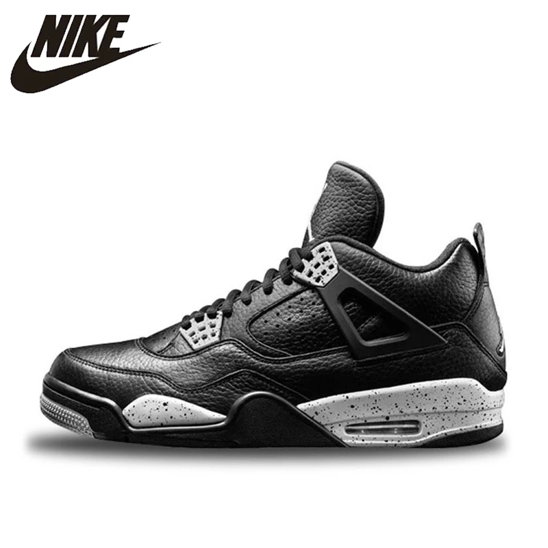 

Nike Air Jordan 4 Oreo AJ4 Men's Basketball Shoes,Male Waterproof Leather AJ Sport Shoes,314254-003