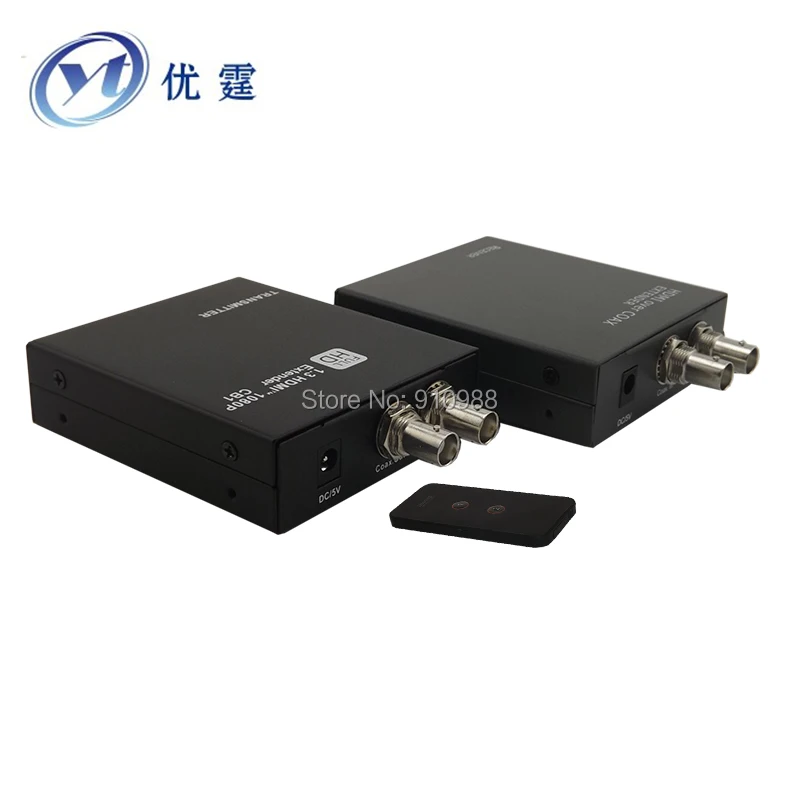 

YOUTING CB1 hdmi extender coaxial 100M HDMI COAX (RG-6U BNC) EXTENDER 329FT HDMI over Coaxial transmitter and Receiver