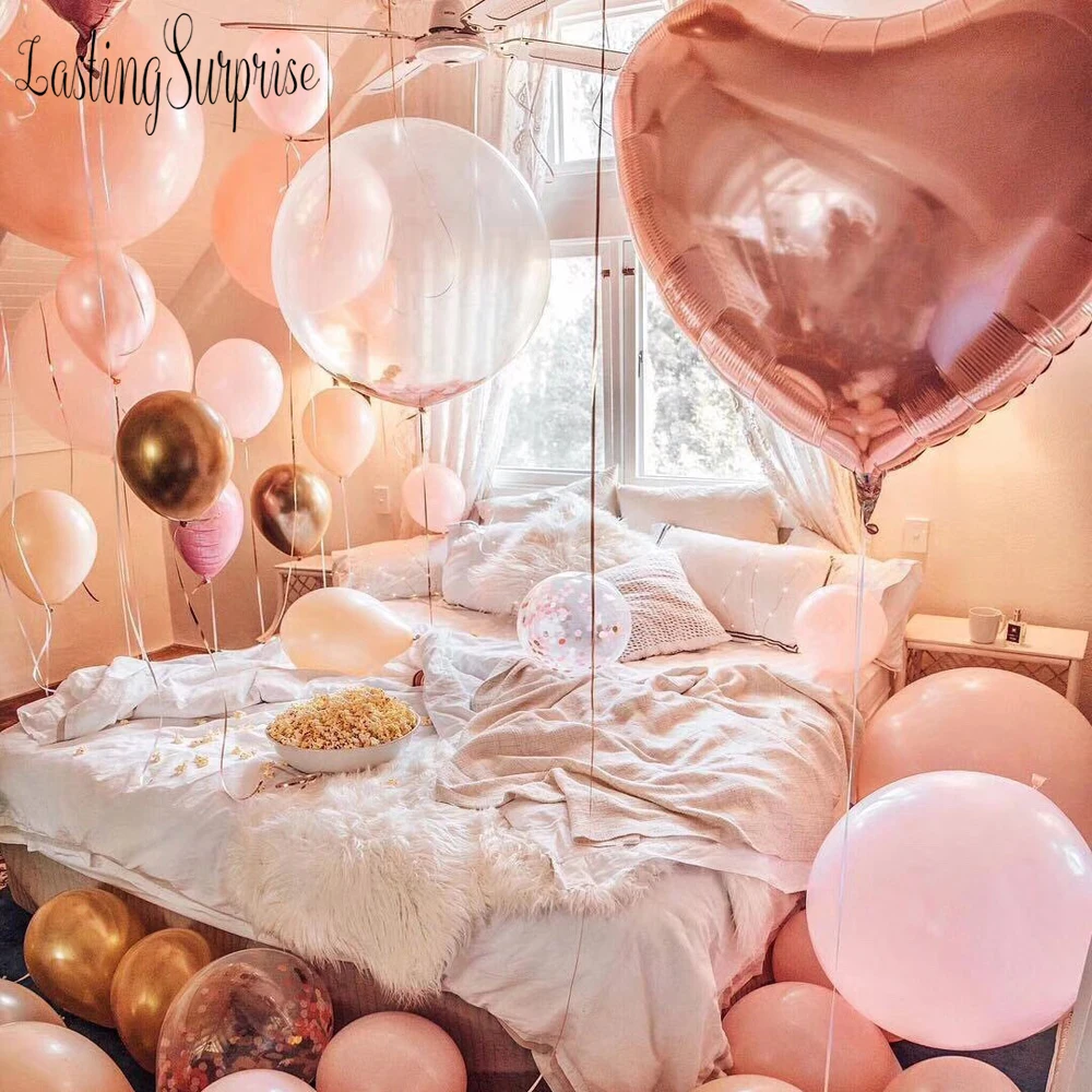 

Air Balloons Birthday Party Decorations Kids Adult Rose Gold Anniversaire Balloons Decora Birthday Celebration Balloon Figures