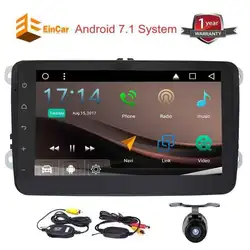 2 DIN стерео Android 7.1 в тире навигации GPS 1080 P видео Bluetooth AM, FM Радио аудио Поддержка 1080 p/OBD2/WiFi + Беспроводной Cam