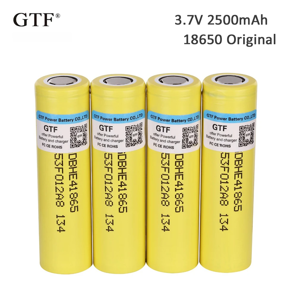 

4pcs 100% Original NCR18650B 3.7V 2500mah 18650 Battery Li-ion Rechargeable Battery flashlight battery Lighting Tools