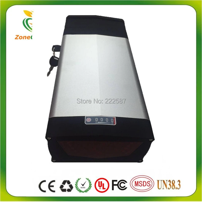 Discount Great 48V 25AH Electric Bike Battery Rear Rack Battery silver 1000W Lithium Battery for Sanyo 3500MAH With Tail light 4 Discount Great 48V 25AH Electric Bike Battery Rear Rack Battery silver 1000W Lithium Battery for Sanyo 3500MAH With Tail light 4