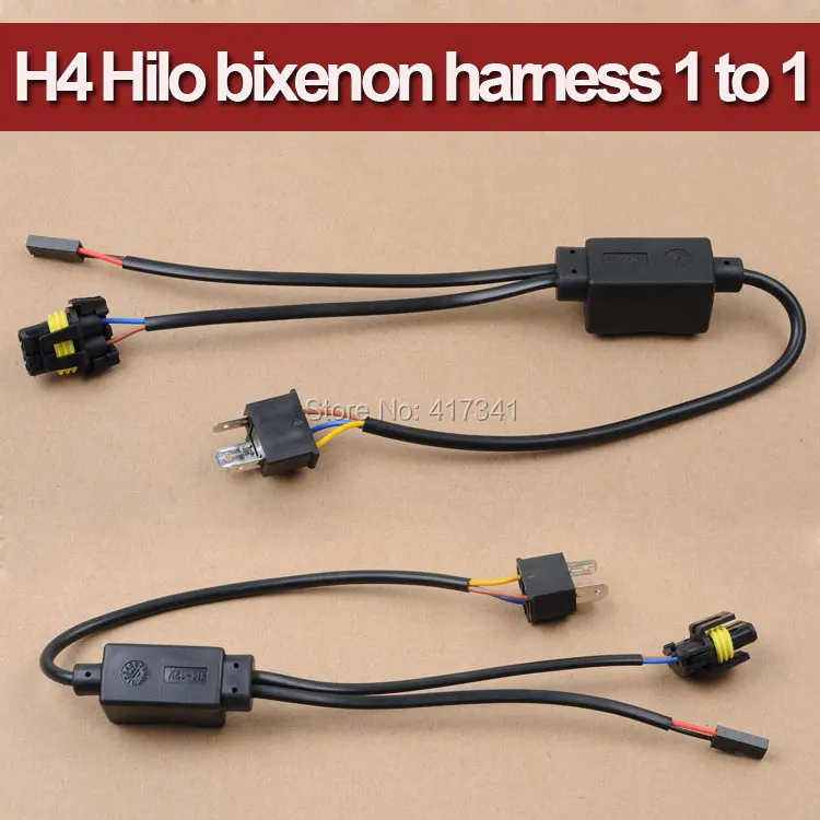 Универсальный H4 Hi Lo релейный жгут проводов от 1 до HID Xenon балласт кабели провода