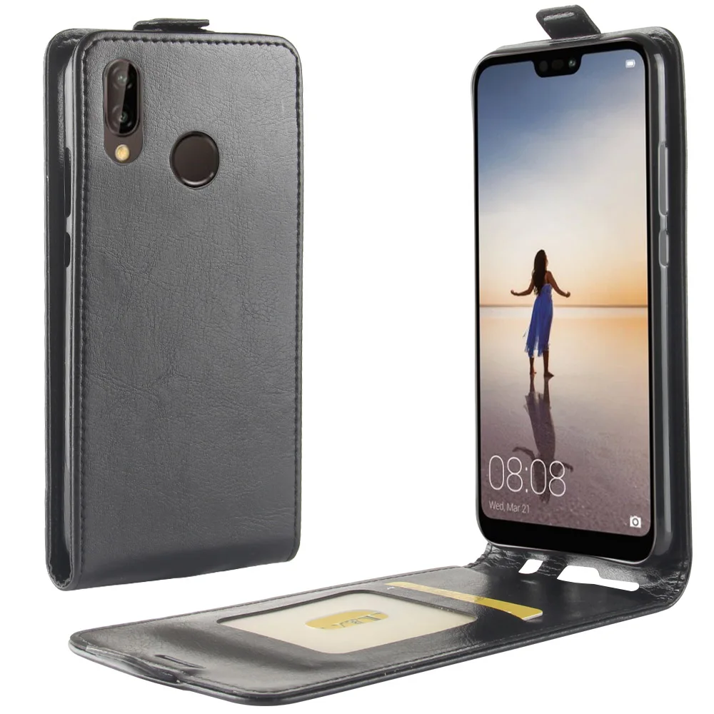 Business Pu Leather Wallet Phone Bag Cases For Huawei P20