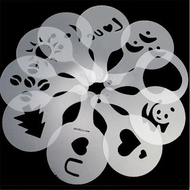 16pcs emoji cake diy decorating stencil fondant pattern printing