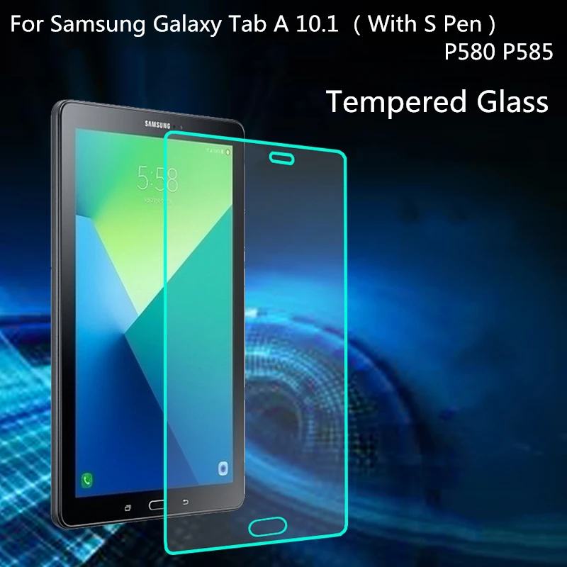

Premium 0.3mm 9H Tempered Glass Screen Protector For Samsung Galaxy Tab A 10.1 With S Pen P580 P585 Safety Protective Film