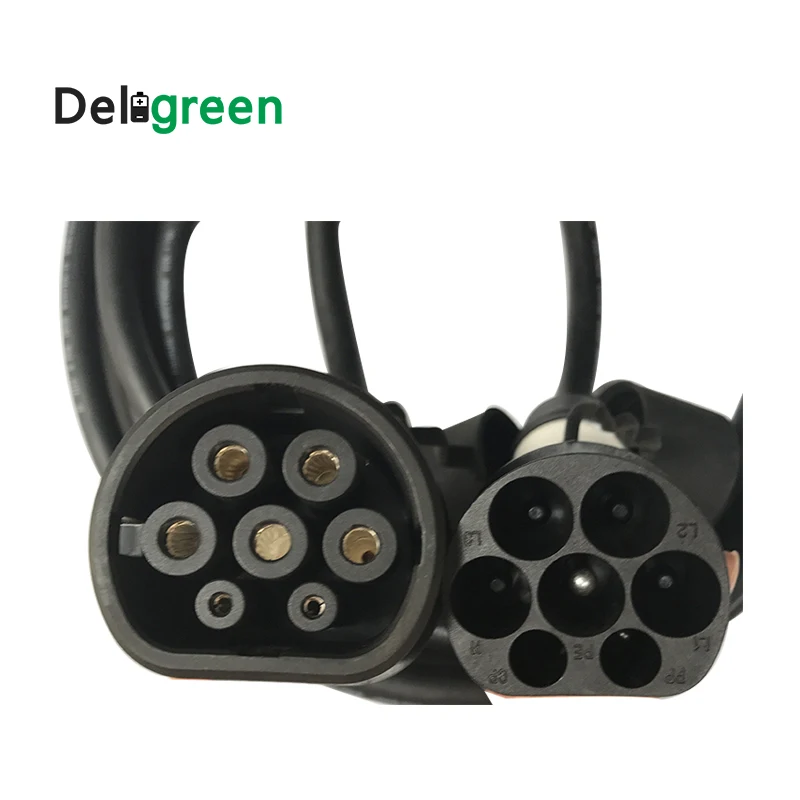 Deligreen 32A кабель Тип 2 к Тип 2 IEC62196 EV зарядный штекер DUOSIDA с 7 м TUV/UL кабель 3 фазы