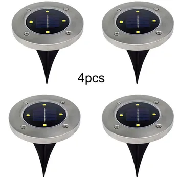 

Solar Powered 8 LED Lighting Buried Ground Underground Light for Outdoor Path Garden Lawn Landscape Decoration Lamp H35