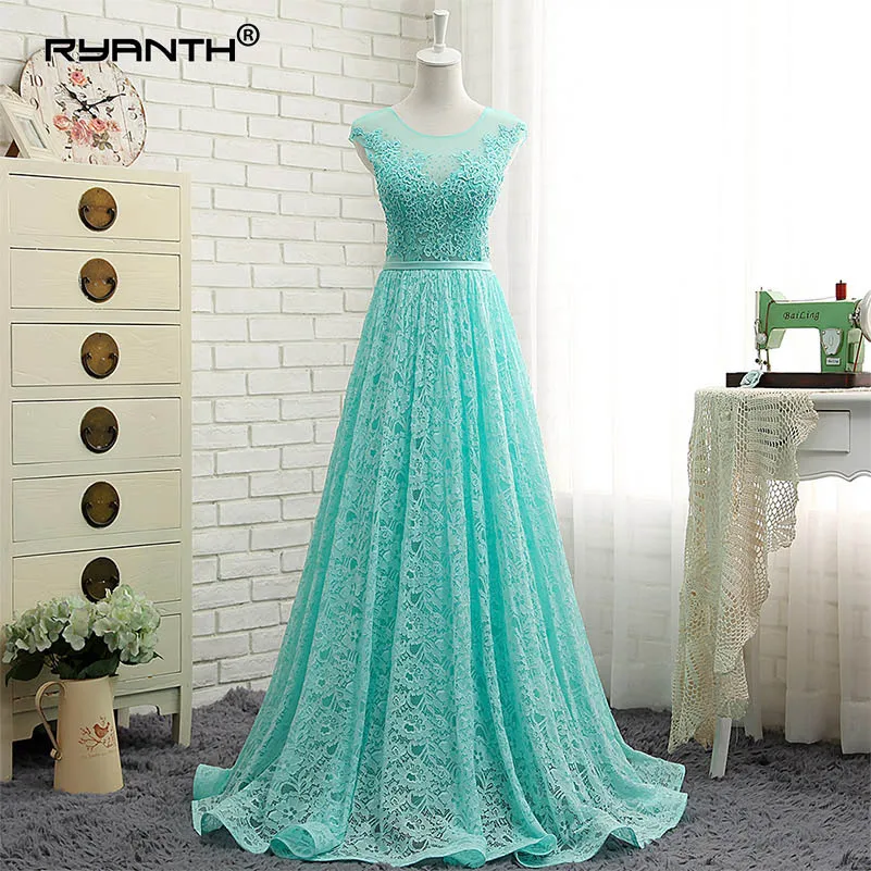 Ryanth/кружевные вечерние платья, длинное торжественное элегантное платье для выпускного, новое женское платье для выпускного вечера, свадебные вечерние платья, Robe De Soiree - Цвет: Picture Color
