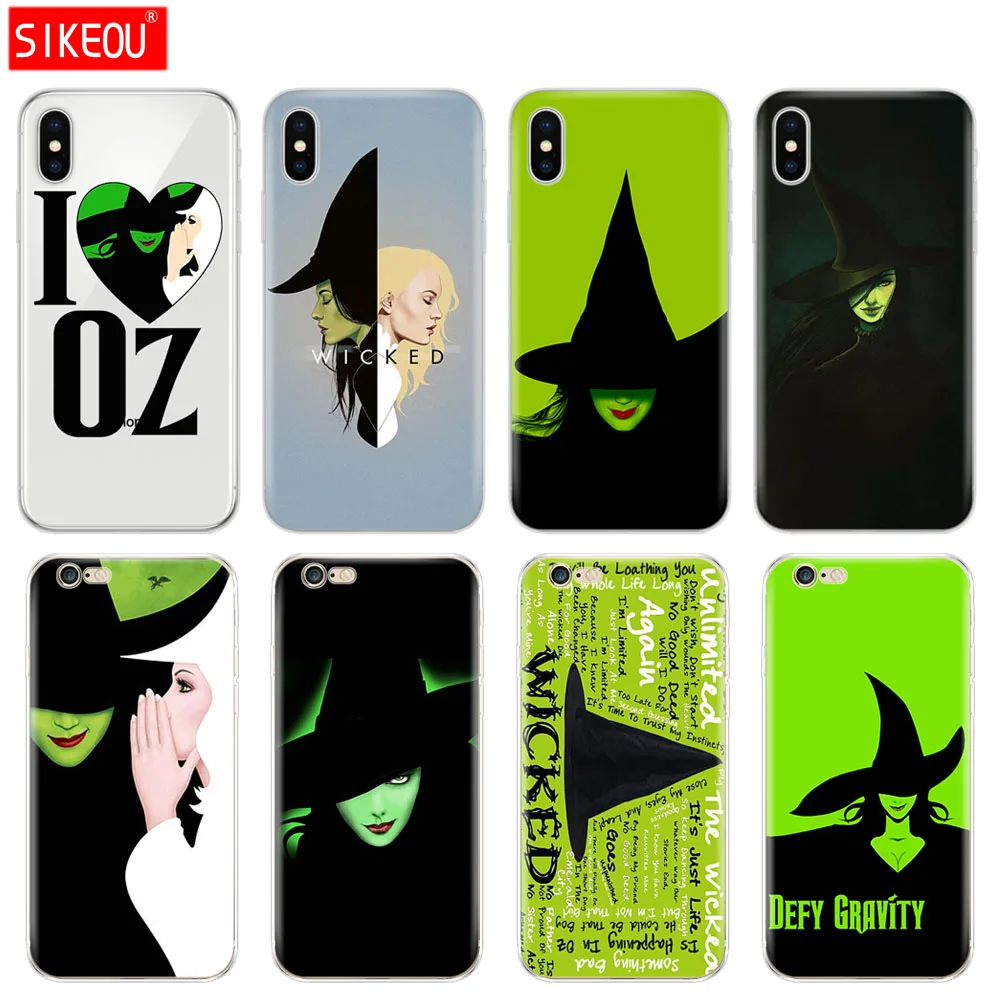 

Silicone Cover Phone Case For Iphone 6 X 8 7 6s 5 5s SE Plus 10 XR XS Max Case Broadway Musical Wicked Lyrics