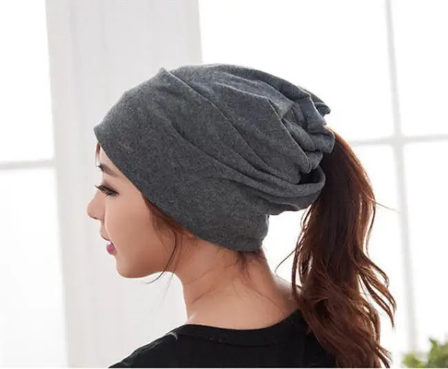 

1Pc Unisex Autumn Winter Two Ways Wear Beanies Cotton Knitting Wool Soft Warm Hat Scarf Snood Hats Snood Caps Men Women Cap