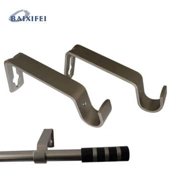 

2 Pcs D16mm Curtain Rod Decorative Oblique iron bracket, Curtain Accessories Bracket for Window Decoration