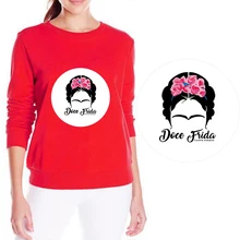 

Doce Woman Patch Vinyl Heat Transfer Ironing On Stickers A-level DIY Printing Patches for Clothes T-Shirt Appliques Washable