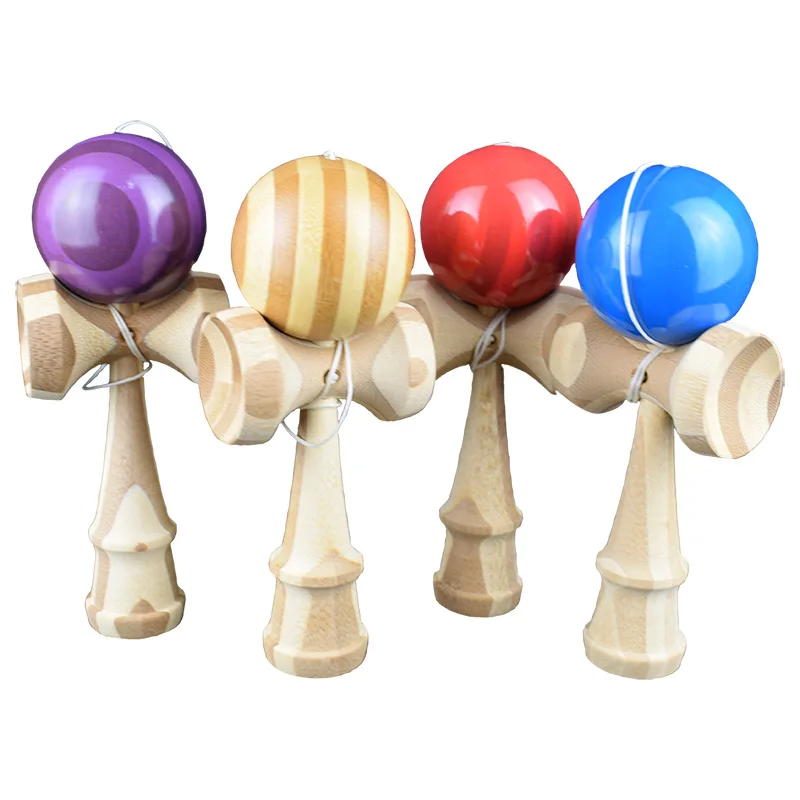 Good Quality 2 styles Skill Toy Ball bamboo Jumbo kendama juggle game