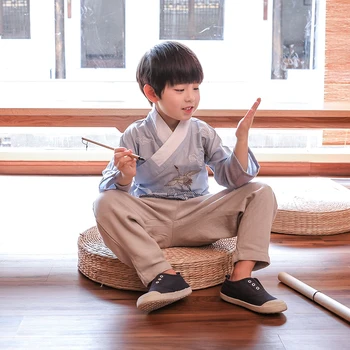 

Chinese Hanfu Boys Chinese Kids Costume Chinese Folk Clothing Summer Children Ancient Fairy Han Tang Dynasty Qing Hanfu DQS1433