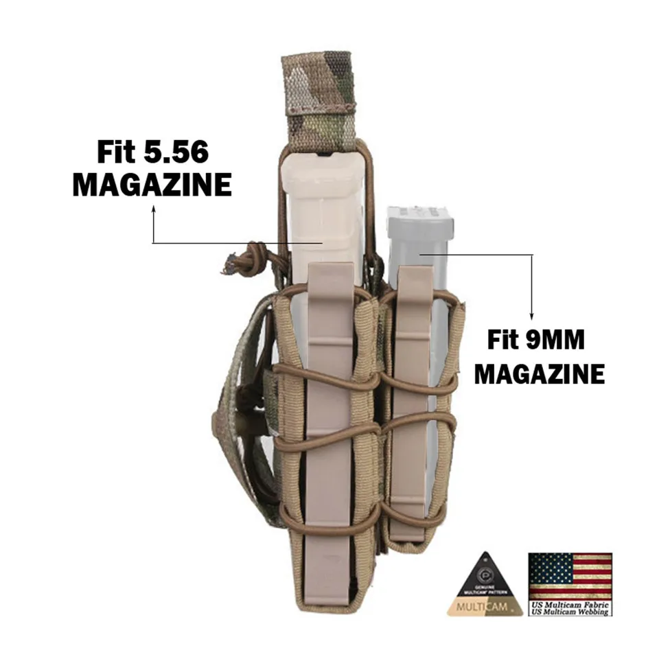 Hunting& Airsoft Magazine Pouches Double Mag Pistol Rifle Molle Magazine Pouch for M4 M16 AK Glock Free Shipping