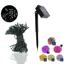 50/100/200 светодиодная Праздничная гирлянда из светильник на открытом воздухе Солнечная Фея Свадебные светильник s солнечные лампы Водонепроницаемый для домашнего рождественского год Декор