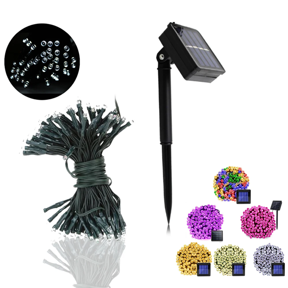 50/100/200 Led Holiday Light Outdoor Solar Fairy String Wedding Lights Solar Lamps Waterproof For Home Christmas New Year Decor