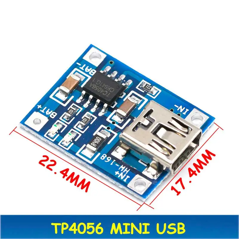 Type-c/Micro USB 5V 1A 18650 TP4056 модуль зарядного устройства литиевой батареи зарядная плата с защитой двойные функции 1A li-ion - Цвет: TP4056 MINI