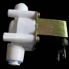 Обычно закрытый вход воды электромагнитный клапан 24 v давления пластиковые клапаны g1/4 для воды