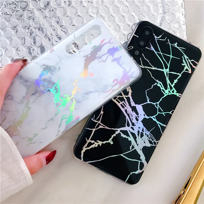 Mármol venas funda del teléfono para HUAWEI P20 Lite caso TPU para HUAWEI Honor 10 P20 Pro Plus de lujo suave cubierta Coque Fundas