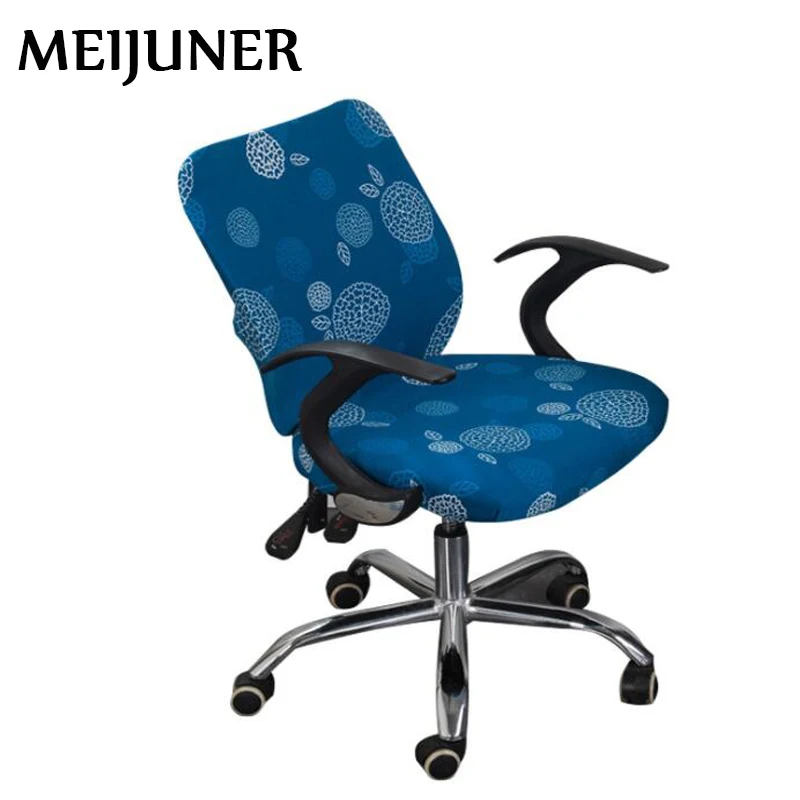 Meijuner офисный чехол на компьютерное кресло спандекс чехлы на стулья офисные антипылевые универсальные чехлы на кресло цветочный раскол съемный MJ077