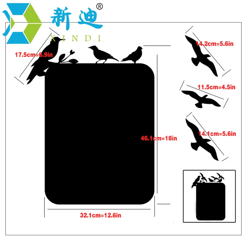 New Black Board Stickers Living Room Wall-decoration Stickers Thick Black Children's Room Office Memo Message Board