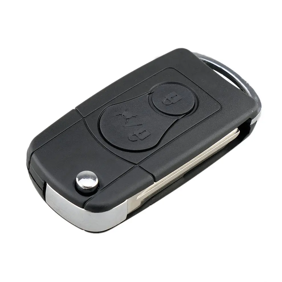 

Remote Flip Folding Car Key Case Shell Cover Fob For Ssangyong Actyon SUV Kyron 2 Buttons