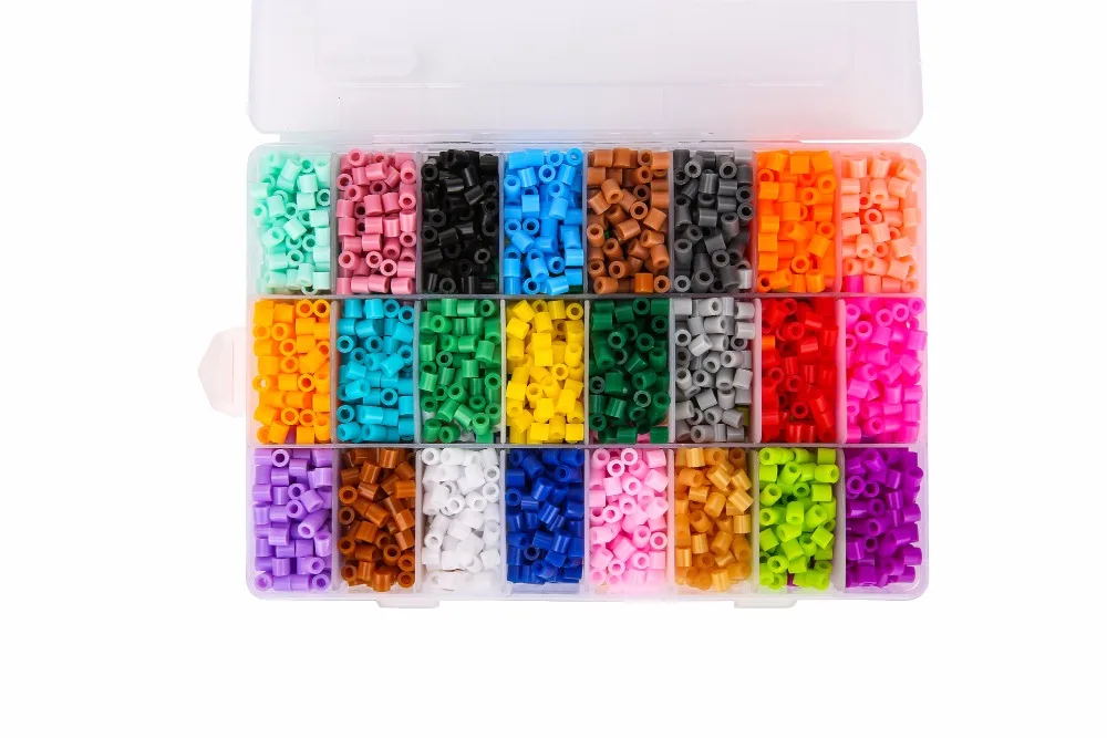 Kids Hama Beads Perler Beads 5MM Box Set Fancy Toys 24 Colors 4500pcs children DIY educational 