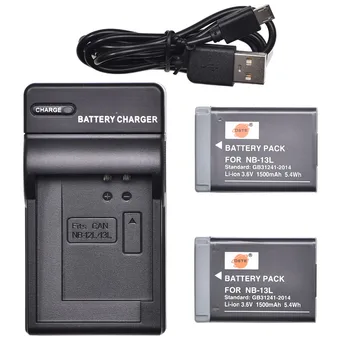 

DSTE 2x NB-13L Battery + USB Charger for Canon PowerShot G7X Mark III,PowerShot G9X,PowerShot G9X Mark II,PowerShot SX620 HS