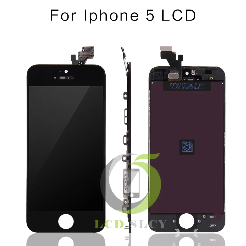 Бесплатная доставка DHL 10 шт./лот качество A +++ для iPhone 5 ЖК дисплей белый и черный