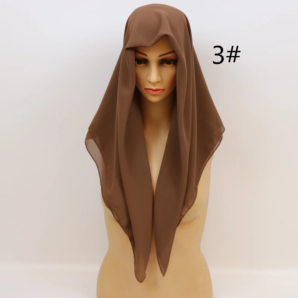 Горячая Распродажа, высокое качество, 10 красивых цветов, простая шифоновая шаль с пузырьками, популярный мусульманский хиджаб, головной убор, Модный женский квадратный шарф, 90X90 см