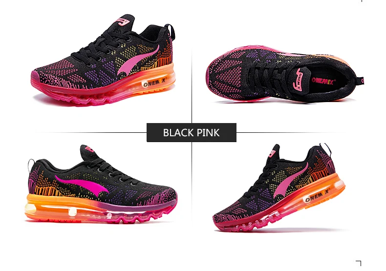 ONEMIX Для женщин, кроссовки с воздушной подушкой светильник обувь для ходьбы и бега; беговые кроссовки; обувь тренажерный зал на открытом воздухе привод розовые спортивные кроссовки