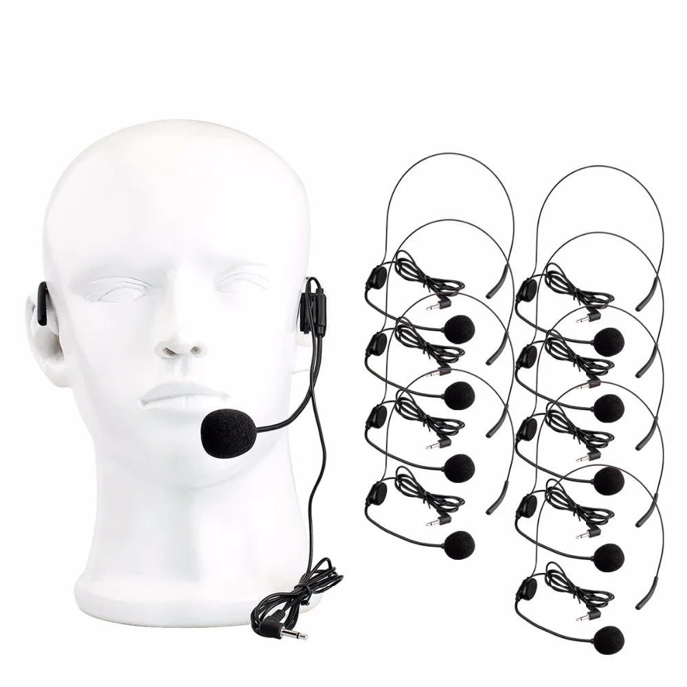 

10 pcs RETEKESS Mini Headset Microphone Condenser MIC For Voice Amplifier Speaker Professional Tour guide System F4512A