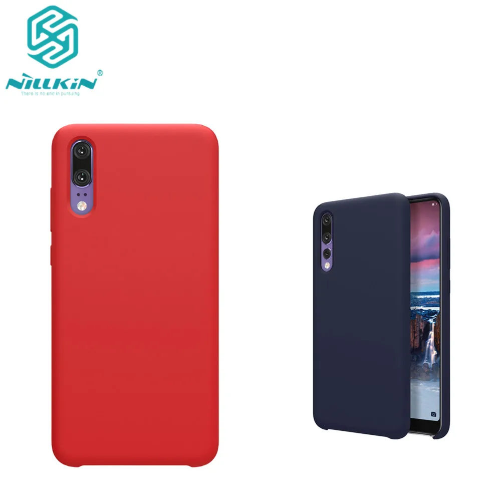 

For huawei p20 Case NILLKIN Liquid Smooth Silicone case For huawei p20 pro Cover luxury protective bags