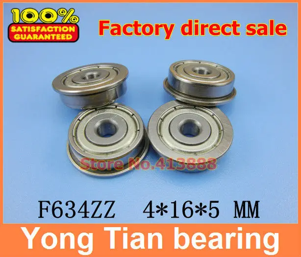 

10pcs F634ZZ RF1640ZZ F634 deep groove ball bearing 4x16x5mm miniature bearing with flange