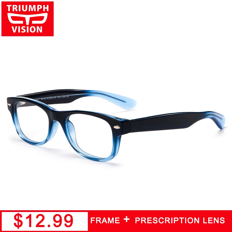 TRIUMPH VISION Brand Prescription Glasses Unisex Square Myopia Glasses