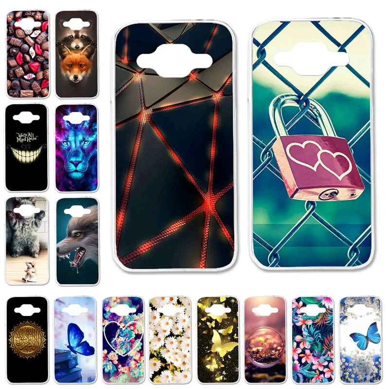 

Soft TPU Phone Case For Samsung Galaxy Core Prime Cases Silicon Cute Cat Bumper G361 Win 2 Duos TV G360F G360 G361F G361H Covers